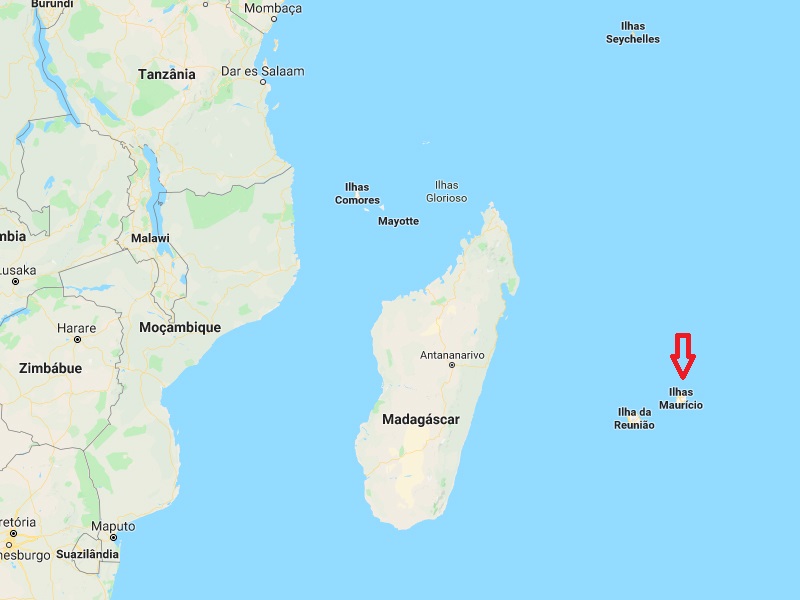 mapa ilhas mauritius casa de dois
